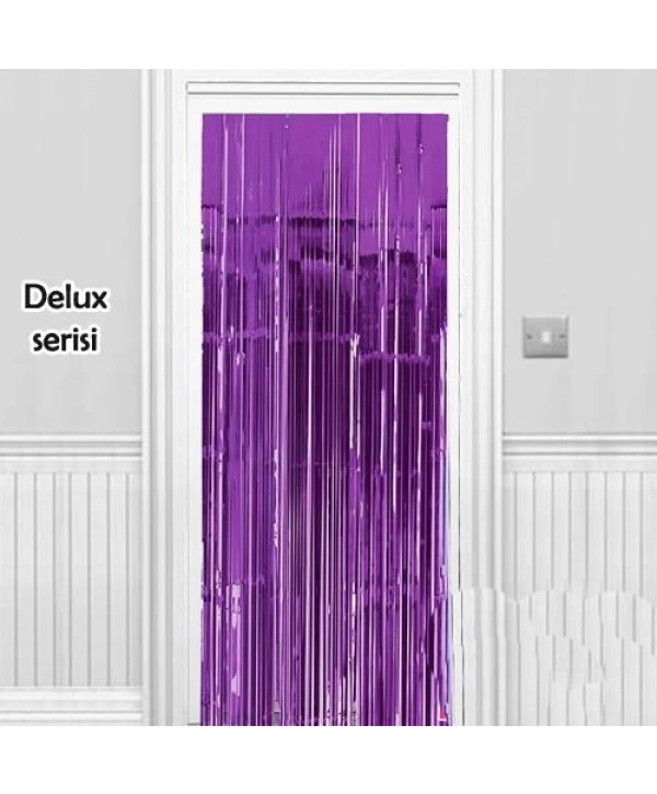 Işıltılı Duvar Ve Kapı Perdesi Mor Renk 90x200 Cm