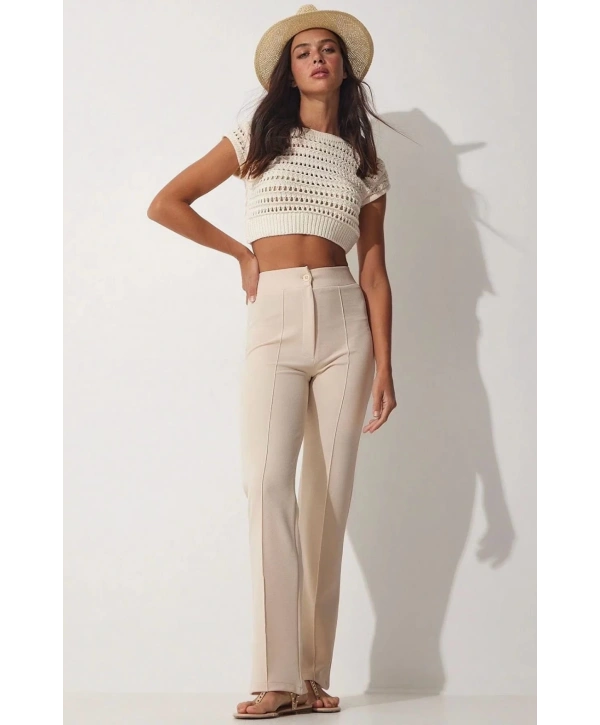 İthal krep kumaş palazzo pantolon