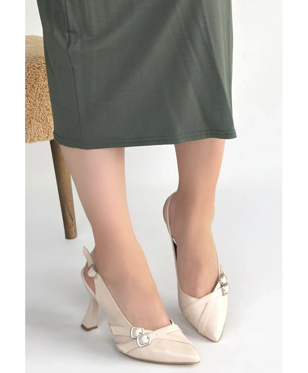 Jedda Bej Cilt Topuklu Ayakkabı