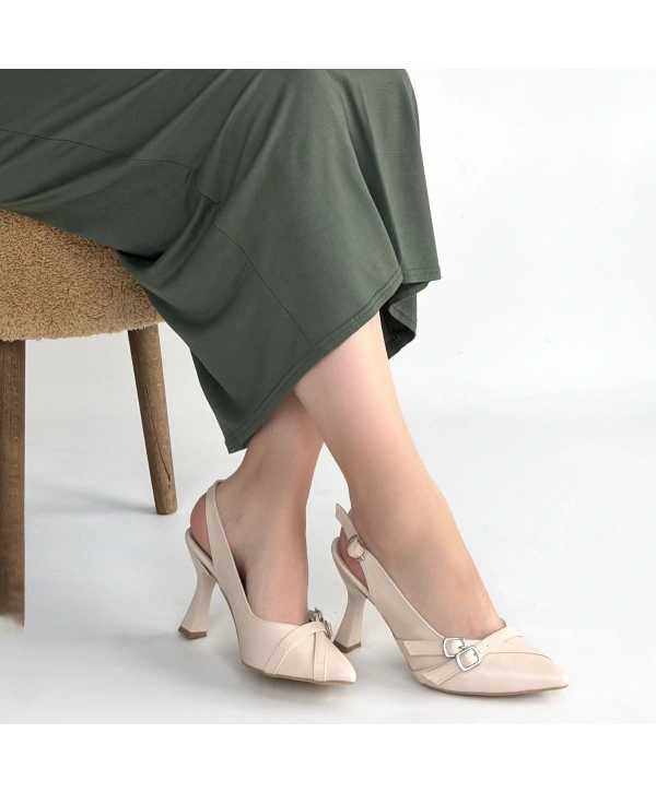 Jedda Bej Cilt Topuklu Ayakkabı