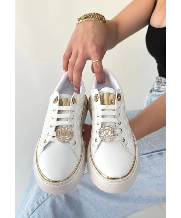 Jlar Beyaz Cilt Bağcıklı Spor Ayakkabı