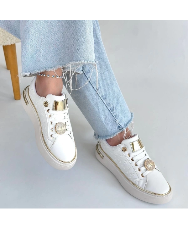 Jlar Beyaz Cilt Bağcıklı Spor Ayakkabı