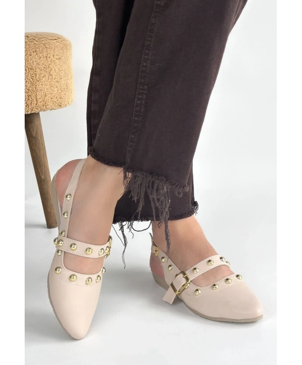 Jorwi Bej Cilt Babet Ayakkabı