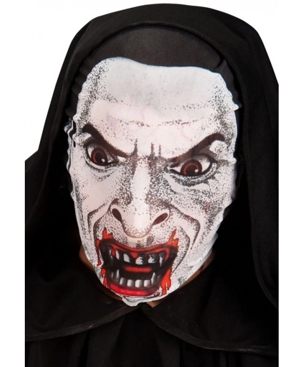 Kafaya Tam Geçmeli Bez Vampir Maskesi - Streç Korku Maskesi - 3d Baskılı Maske Model 2
