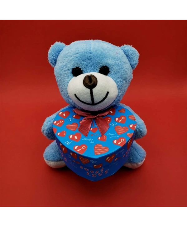 Kalp Kutulu Mavi Ayıcık