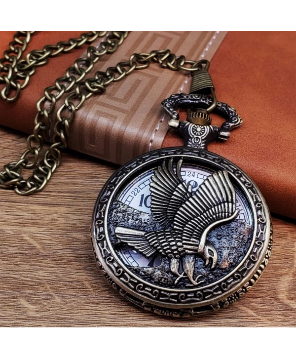 Kartal Tasarımlı Köstekli Saat