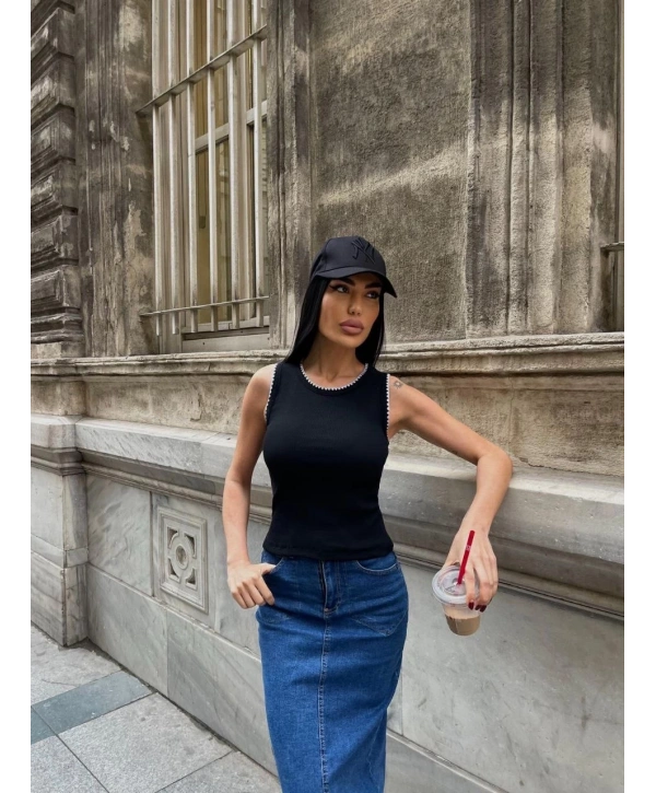 Kaşkorse kumaş bluz