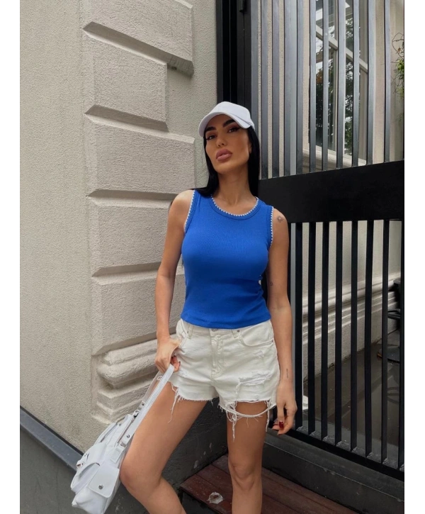 Kaşkorse kumaş bluz