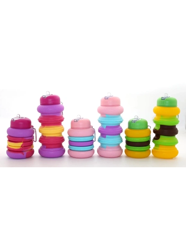 Katlanabilir Portatif Silikon Su Şişesi 500 Ml Alk3138