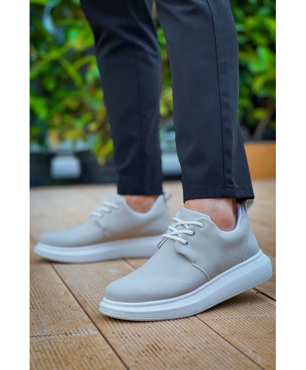 KB-003 Kuback Gri Süet Bağcıklı  Günlük Erkek Ayakkabı