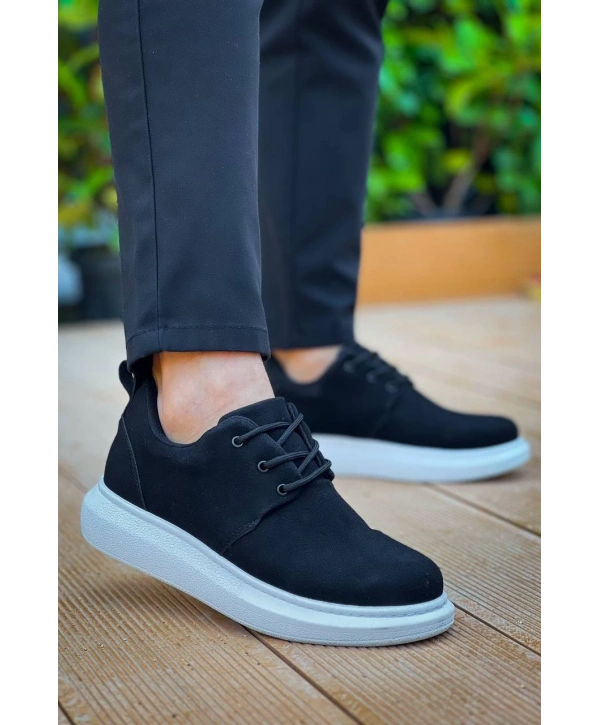 KB-003 Kuback Siyah Süet Bağcıklı  Günlük Erkek  Ayakkabı