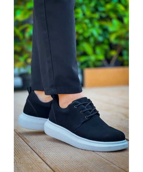 KB-003 Kuback Siyah Süet Bağcıklı  Günlük Erkek  Ayakkabı