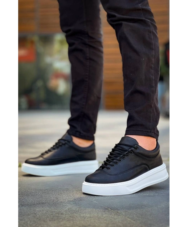 KB-005 Kuback Siyah Cilt Bağcıklı  Günlük Erkek  Ayakkabı