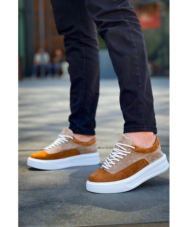 KB-005 Kuback Vizon Taba Süet Bağcıklı  Günlük Erkek  Ayakkabı