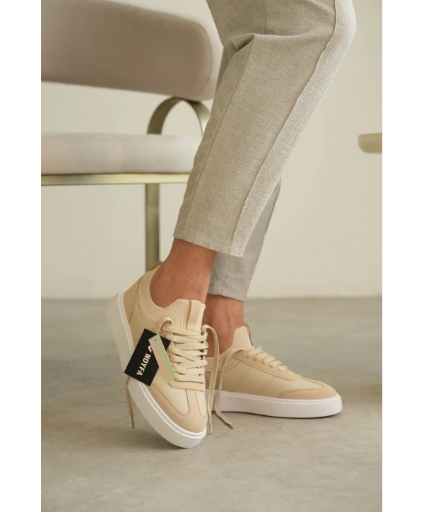 KB-010 MRTNM Bej Cilt Günlük Erkek Ayakkabı