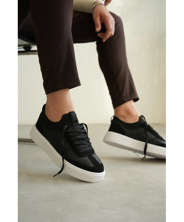 KB-010 MRTNM Siyah Cilt Günlük Erkek Ayakkabı