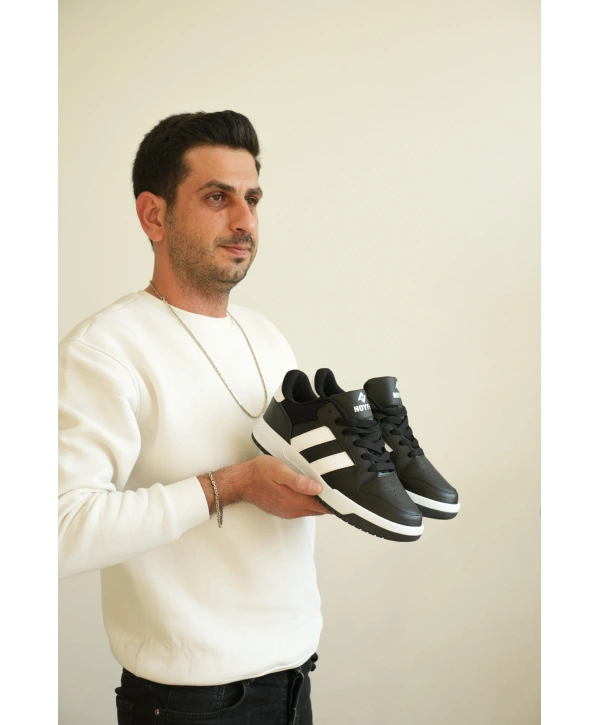 KB-013 MRTNM Siyah Beyaz Günlük Erkek Ayakkabı