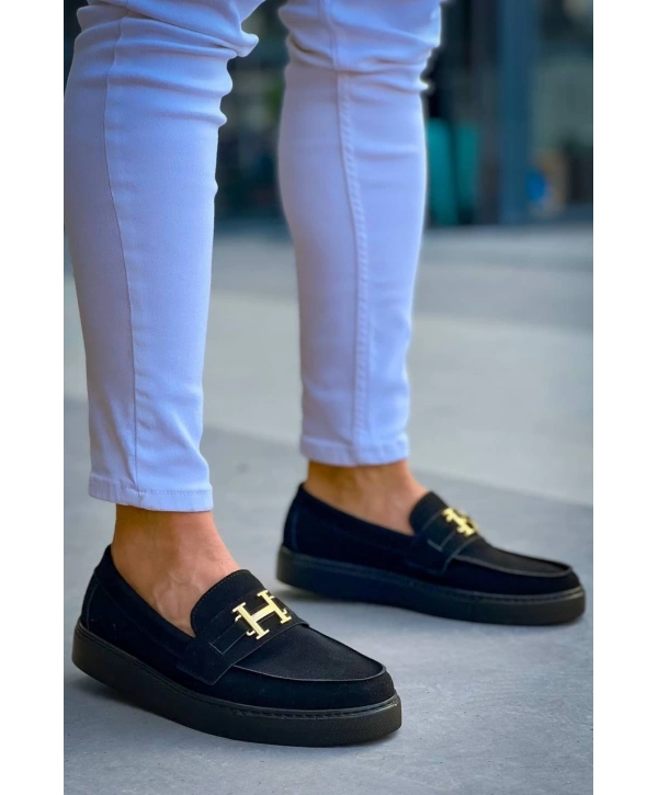 KB-027  Kuback Bağcıksız Kömür Süet H Günlük Erkek Ayakkabı