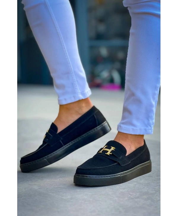 KB-027  Kuback Bağcıksız Kömür Süet H Günlük Erkek Ayakkabı