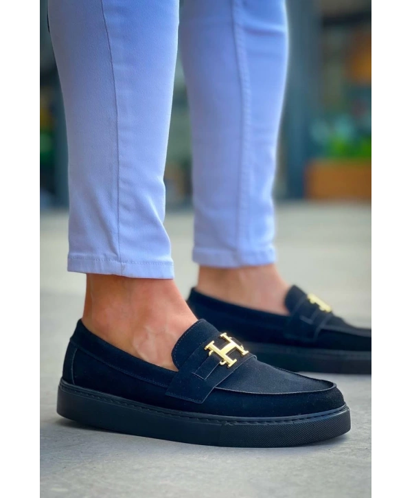 KB-027  Kuback Bağcıksız Kömür Süet H Günlük Erkek Ayakkabı