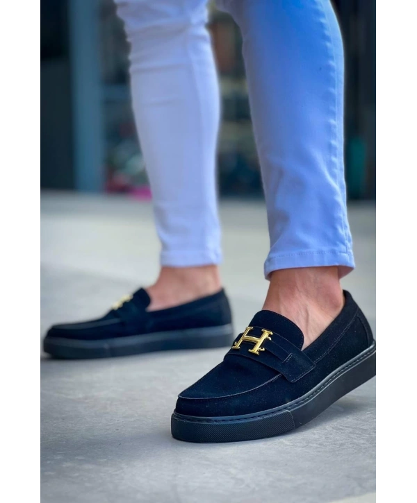 KB-027  Kuback Bağcıksız Kömür Süet H Günlük Erkek Ayakkabı