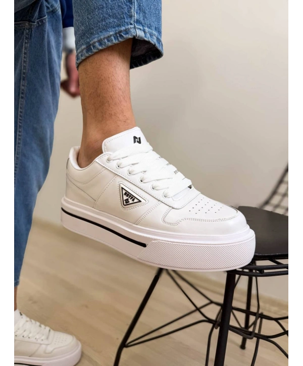 KB-04 MRTNM Beyaz Cilt Günlük Erkek Ayakkabı