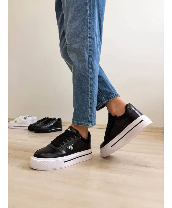 KB-04 MRTNM Siyah Cilt Günlük Erkek Ayakkabı