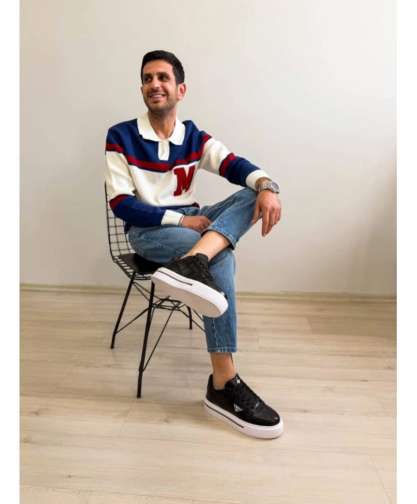 KB-04 MRTNM Siyah Cilt Günlük Erkek Ayakkabı