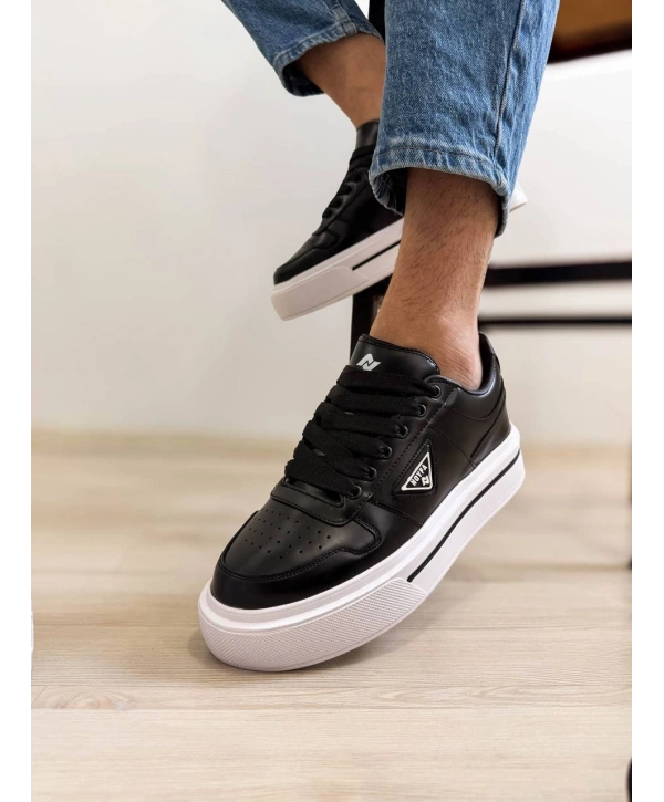 KB-04 MRTNM Siyah Cilt Günlük Erkek Ayakkabı