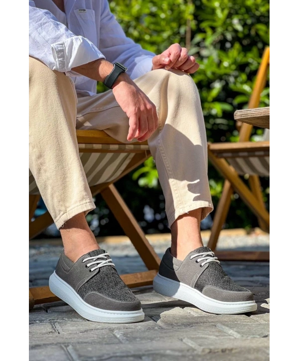 KB-042  Kuback Bağcıklı Gri Günlük Erkek Ayakkabı