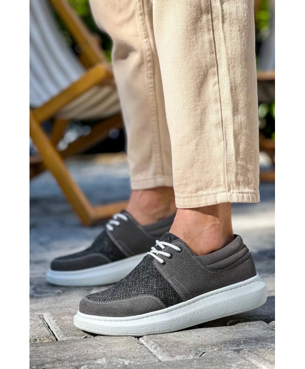 KB-042  Kuback Bağcıklı Gri Günlük Erkek Ayakkabı