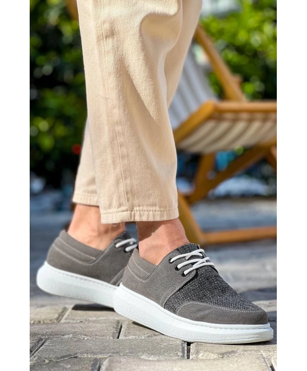 KB-042  Kuback Bağcıklı Gri Günlük Erkek Ayakkabı