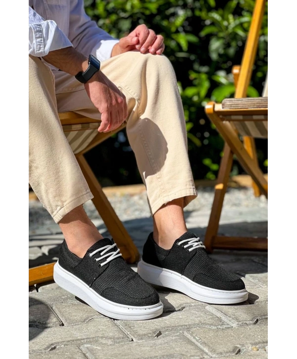 KB-042  Kuback Bağcıklı Siyah Günlük Erkek Ayakkabı