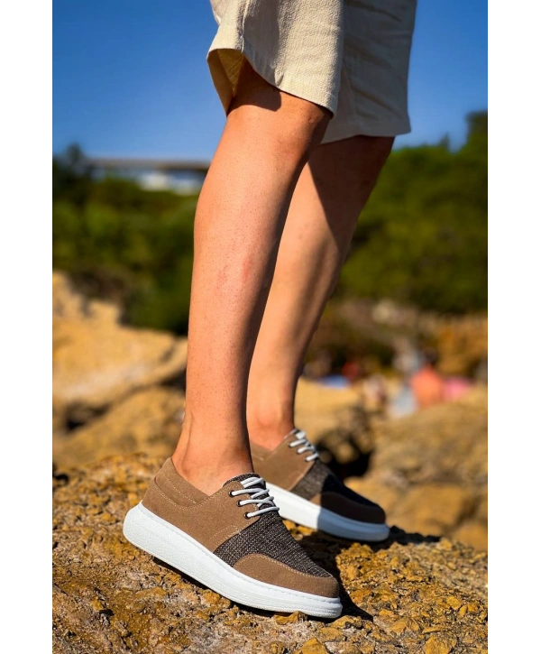 KB-042  MRTNM  Bağcıklı Taba Günlük Erkek Ayakkabı