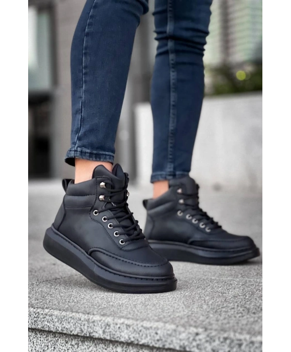 KB-0994  MRTNM Siyah Cilt  Siyah  Yüksek Taban  Erkek Bilek Bot