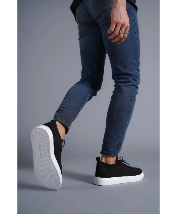 KB-112   Kuback Siyah Triko Bağcıklı  Günlük Erkek  Ayakkabı