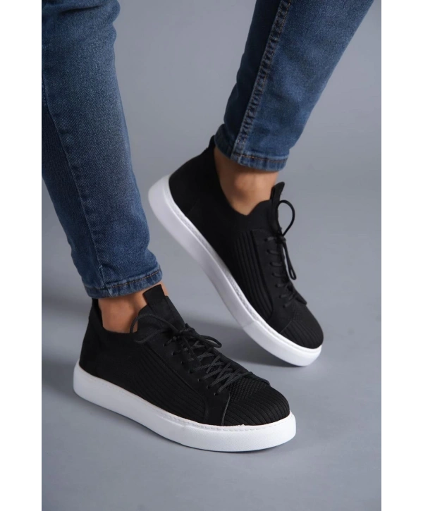 KB-112   Kuback Siyah Triko Bağcıklı  Günlük Erkek  Ayakkabı