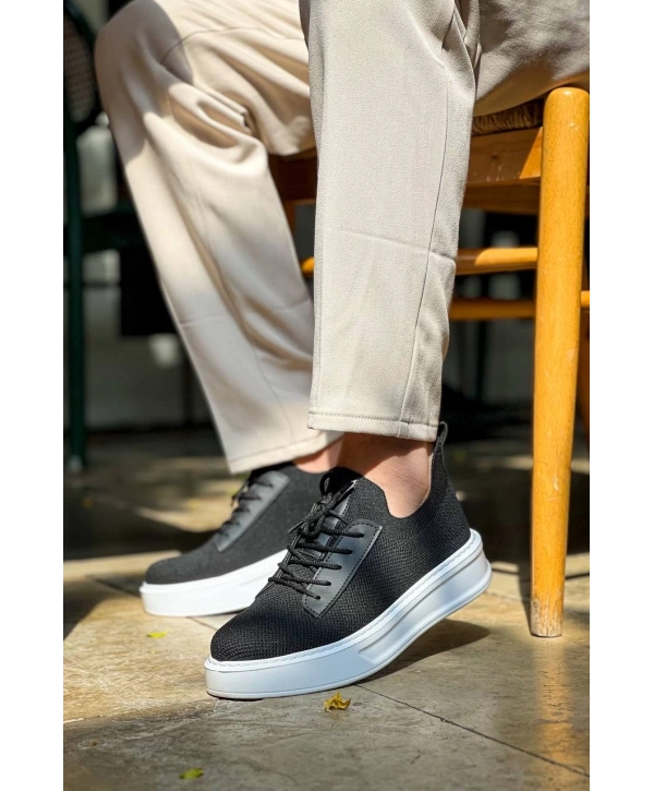 KB-116 Kuback Siyah Triko Bağcıklı  Günlük Erkek Ayakkabı