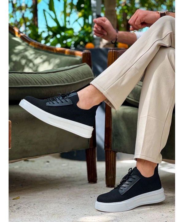 KB-116 Kuback Siyah Triko Bağcıklı  Günlük Erkek Ayakkabı