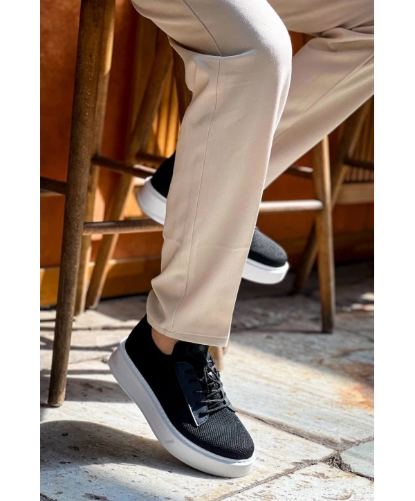 KB-116 Kuback Siyah Triko Bağcıklı  Günlük Erkek Ayakkabı