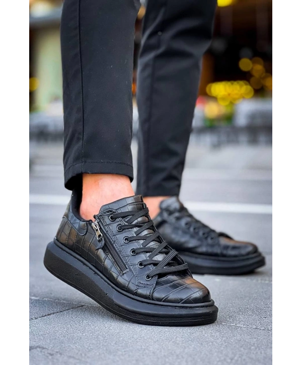 KB-309  Kuback Kömür Fermuar Ve Bağcıklı  Günlük Erkek  Ayakkabı