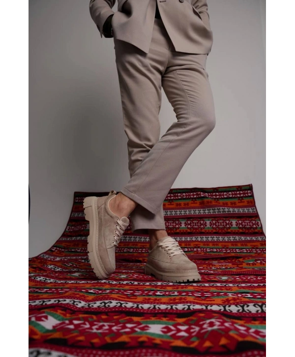 KB-702 Kuback Bej Süet Günlük Erkek Ayakkabı