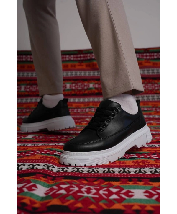 KB-702 Kuback Siyah Cilt Günlük Erkek Ayakkabı