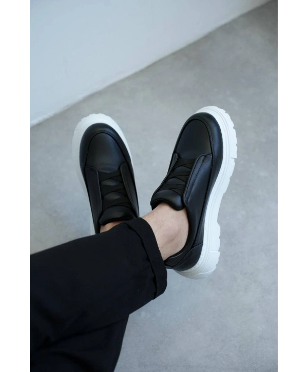 KB-703 Kuback Siyah Lastikli Günlük Erkek Ayakkabı