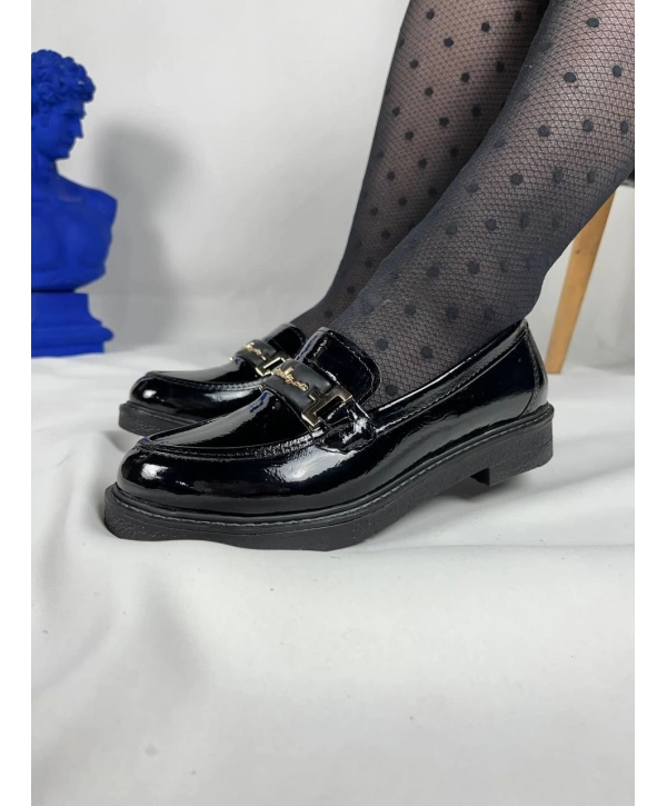 KB-803 Kuback Kömür Rugan Günlük Kadın Babet