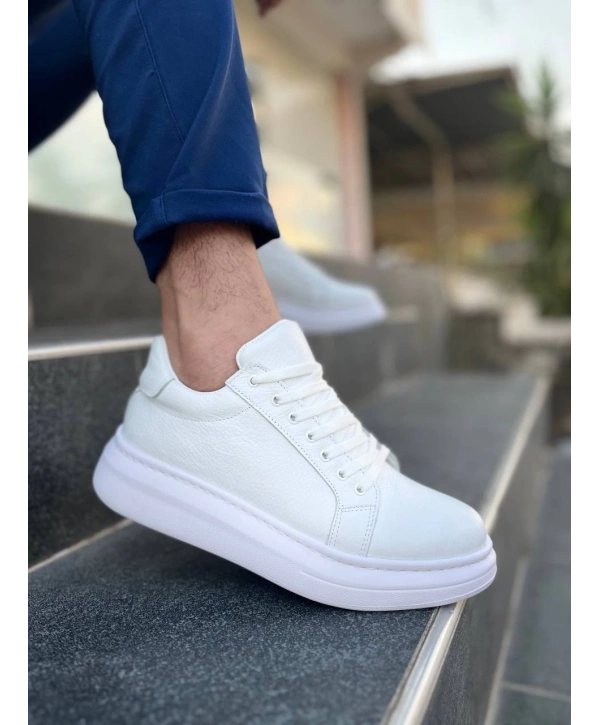 KB-DX46 Kuback Beyaz Deri Günlük Erkek Ayakkabı