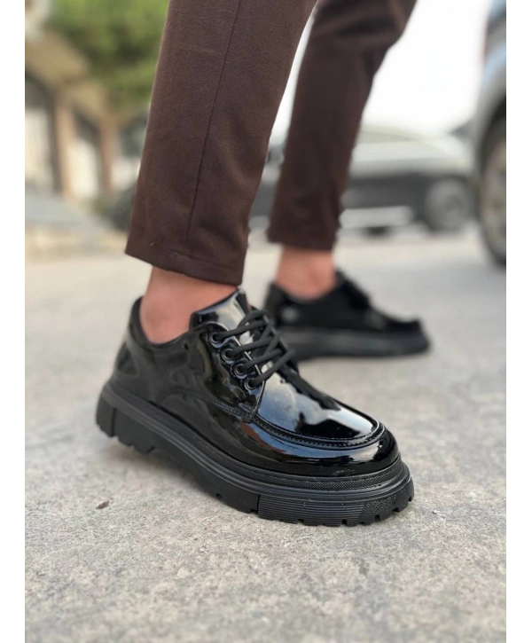 KB-X6 Kuback Kömür Rugan Günlük Erkek Ayakkabı
