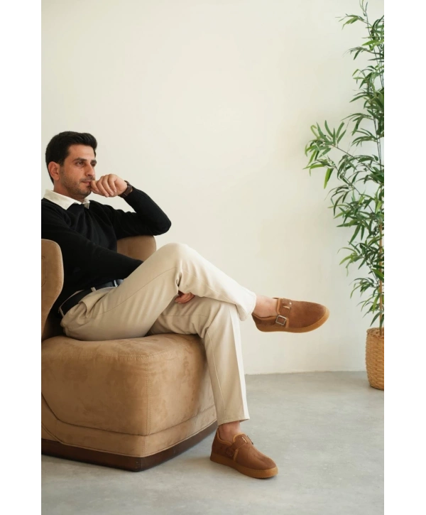 KB-KX1 Kuback Taba Kürklü Günlük Erkek Ayakkabı