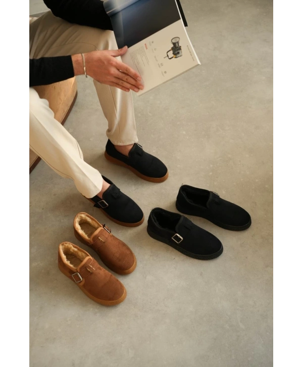 KB-KX1 Kuback Taba Kürklü Günlük Erkek Ayakkabı