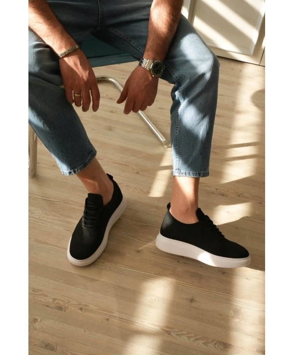 KB-M101 Kuback Siyah Triko Bağcıklı Günlük Erkek Ayakkabı
